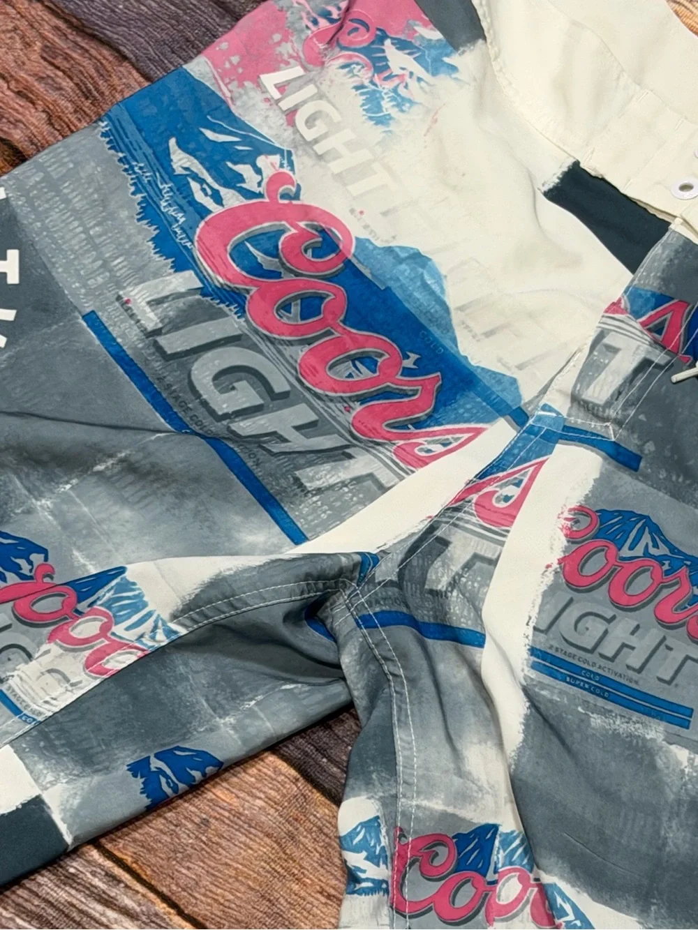 Coors Light Beer Swim Trunks Bathing Suit Board Shorts Men's Swimwear